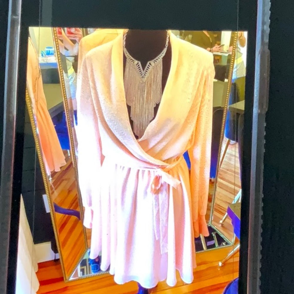Bebe soft blush dress.